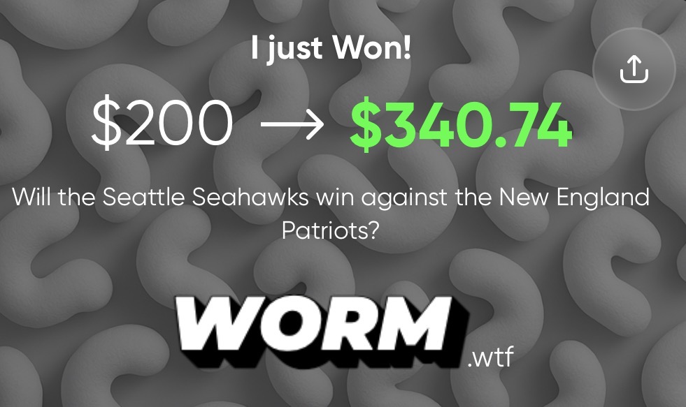 sweet win in the last quarter of the game! Thanks <a href="/wormdotwtf/">Worm</a> for 3x leverage