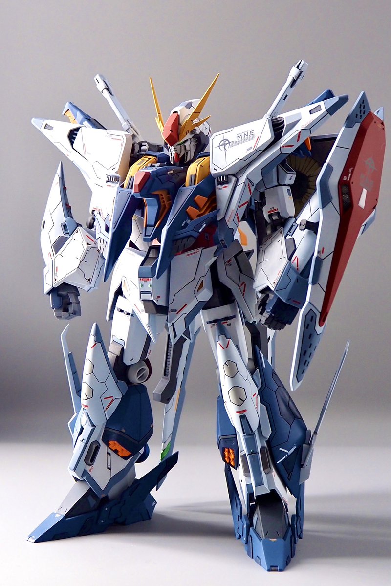 Tawnermab's tweet image. ディテールと塗装にこだわりました。
全体写真はヤフオクにまとめています。

HGUC クスィーガンダム 完成品
（URL）

#ガンプラ
#クスィーガンダム 
#HGUC