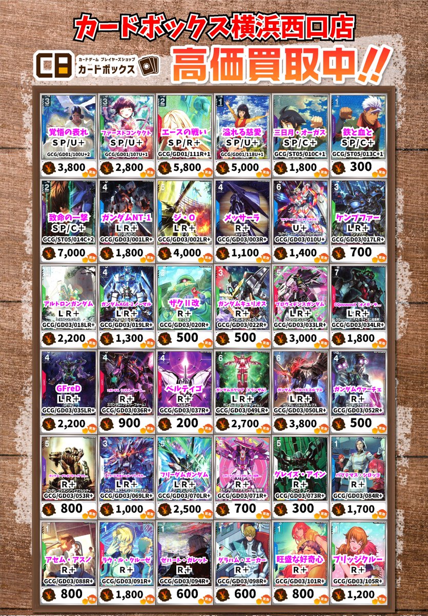 ガンダムカードゲーム買取情報！ ガンダム LR＋ 300 ユニコーン