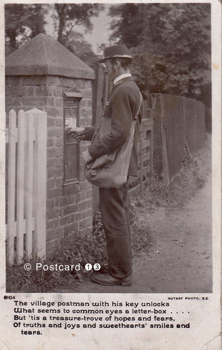 postcard13's tweet image. #BackToWorkMonday
The village postman, another working week, walking for miles delivering the mail, dressed in a smart uniform, definitely no shorts allowed 

#postman
#royalmail
#postbox
#socialhistory
#postcard
#oldpostcard

📮