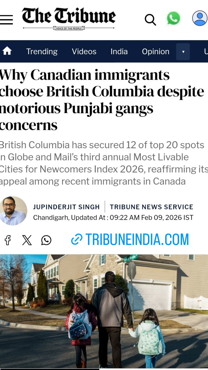 japs99's tweet image. Favourite destination for Immigrants to Canada is #britishcolumbia ...says new rankings. This despite the Extortion and drive-by firing incidents in the province

Story link:

tribuneindia.com/news/diaspora/…
@thetribunechd @jomalhotra @GlobalBC