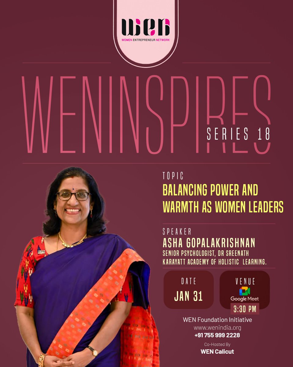WEN - Women Entrepreneurs Network Foundation (@wenfoundation_) on Twitter photo 