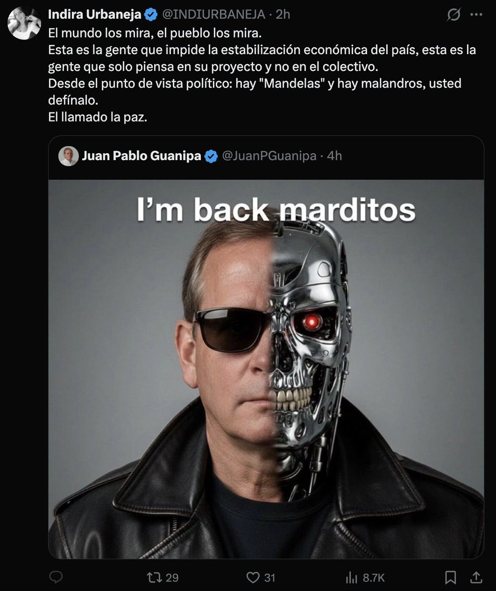 Aquí está la amenaza de esta maldita cerda.

No descansaremos hasta que esta criminal termine tras las rejas.