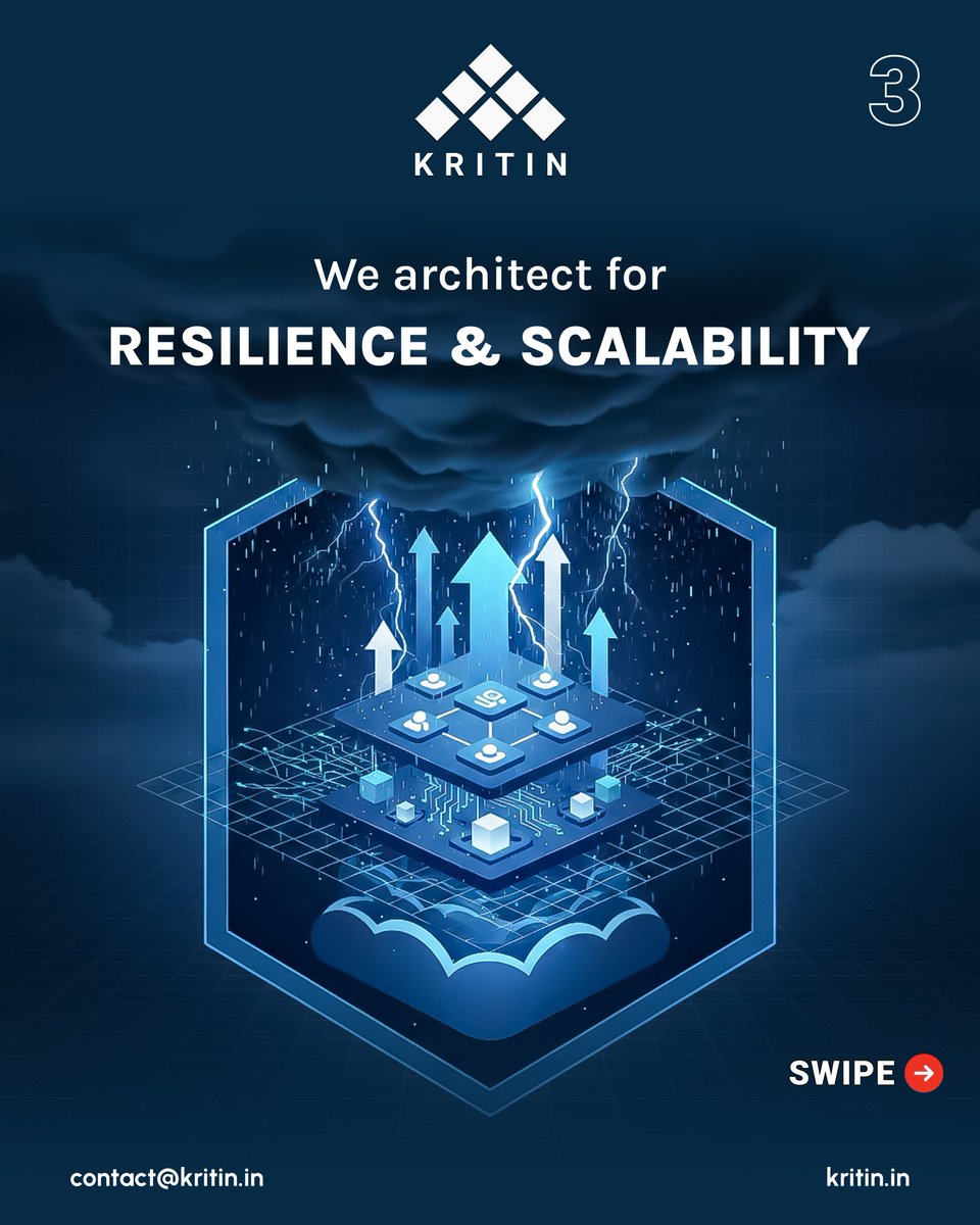 KritinDigital's tweet photo. New month. New challenges.
Is your tech infrastructure ready for surges, failures, or scale?
Proactive planning isn’t a cost ,it’s insurance for uninterrupted growth.
Build resilience with Kritin.
#Kritin #TechStrategy #BusinessContinuity #Scalability #ProactiveTech https://t.co/1BfTYrNQrJ