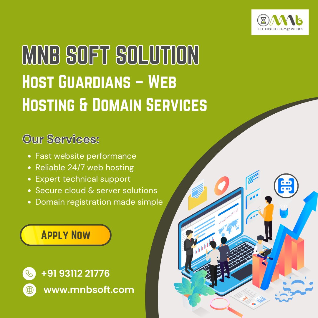 mnbsoft's tweet photo. Power your online presence with Host Guardians by MNB Soft Solution 

Fast, secure &amp; reliable web hosting with expert support—24/7.

🌐 https://t.co/o3orgP6XMz 
📞 +91 93112 21776

#WebHosting #CloudHosting #MNBSoft #DigitalGrowth https://t.co/1YhadpTvYN