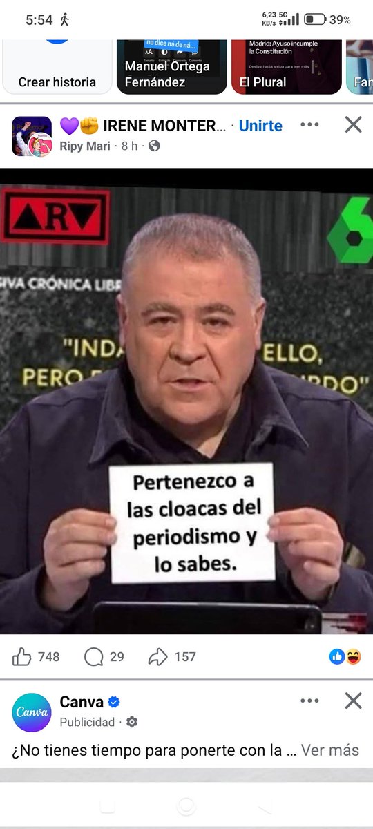 Un administrador de ese grupo ha desactivado los comentarios de esta. Foto 
Ja. Ja. El y su mujer de fachas