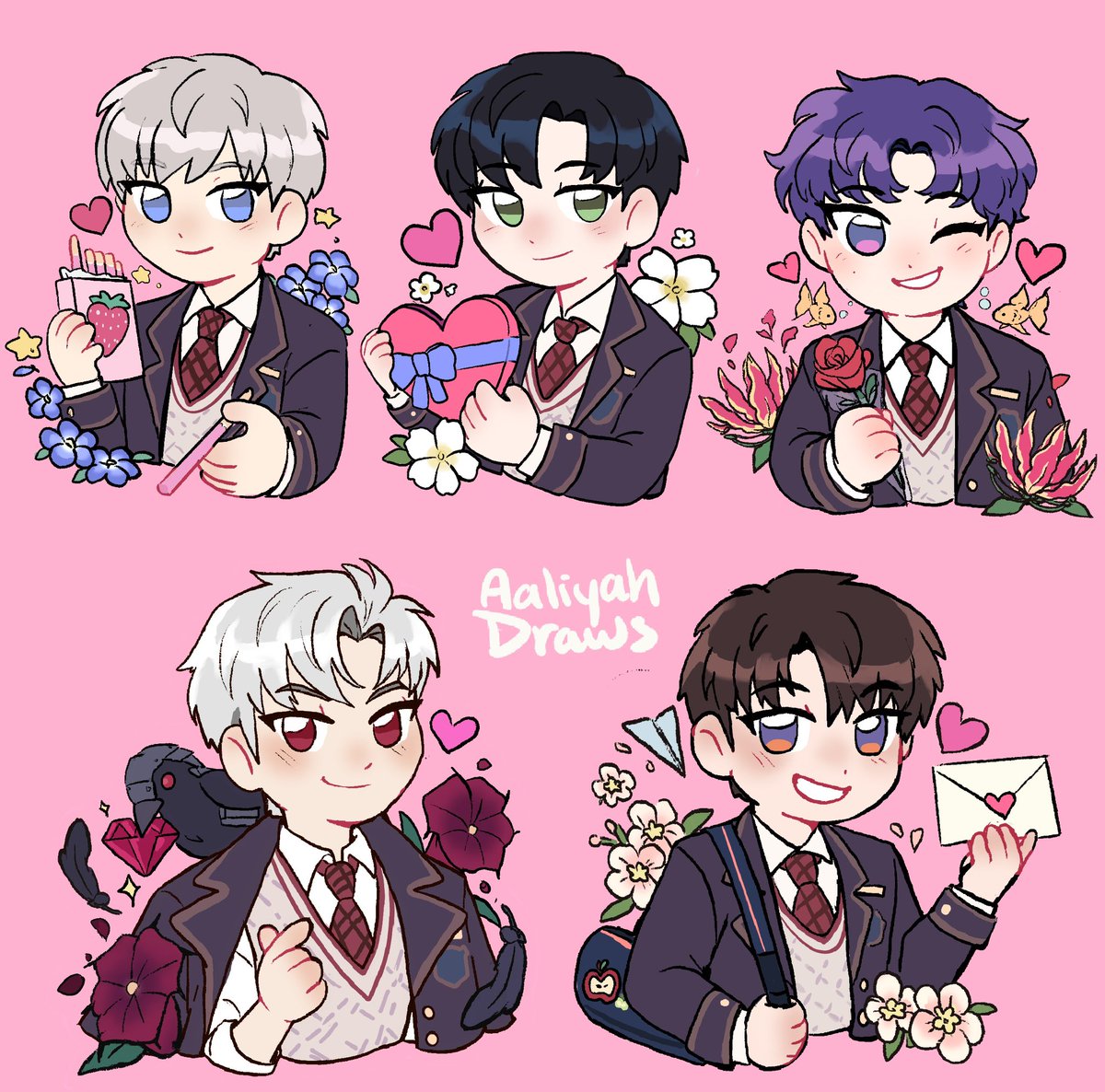 Here’s the line up of freebies I made for Love and Deepspace event held in LA Little Tokyo 💘 #LoveandDeepspace #LaDS #stickers