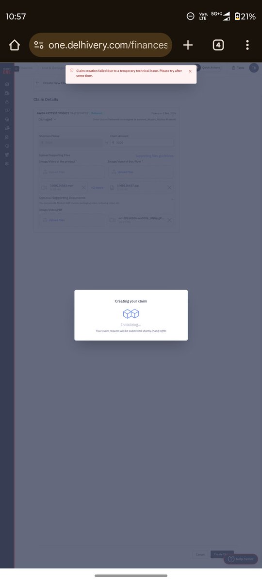 astralathenaa's tweet photo. Everytime I raise a Claim I get this error despite the video being less than 20MB. Most crap website and worst service ever. https://t.co/XDEtrYf8Ml