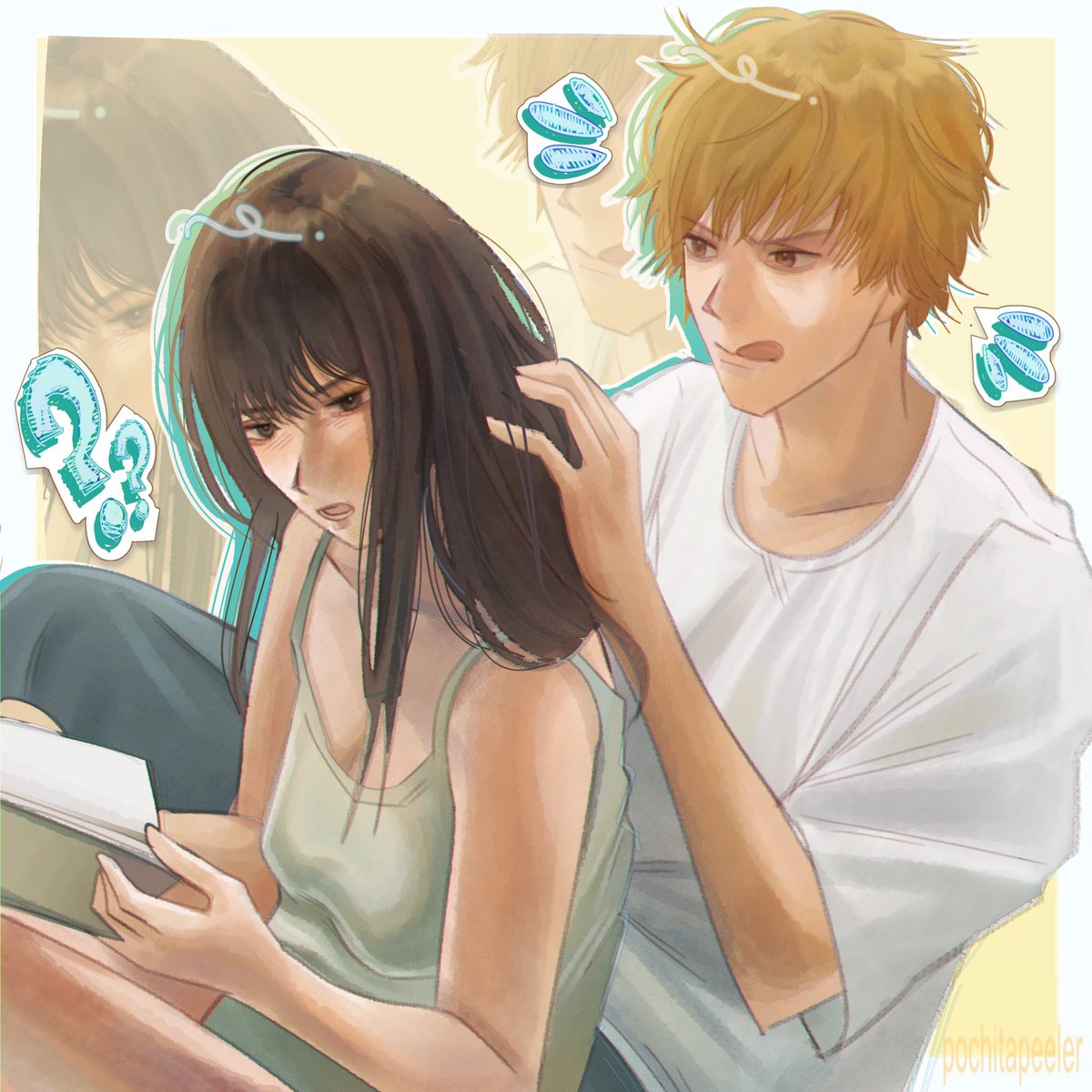 POCHITAPEELER's tweet image. Ayo wat da dog doin! 💀😂😭 #asaden #chainsawman