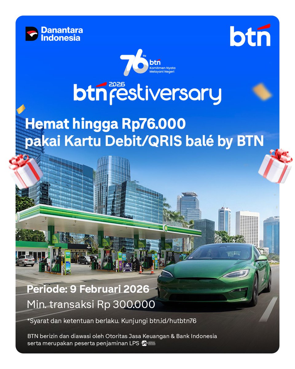 katalogpromosi's tweet image. Mobil perlu isi bensin hari ini?
SPBU BP lagi ada promo cashback 76% hingga Rp 76.000, minimal transaksi Rp 300.000 pakai QRIS balé by BTN

Cek lokasi &amp;amp; detail promonya di sini 👉 katalogpromosi.com/promo-spbu-bp-…
#SPBUbp #CashbackBBM #PromoBTN