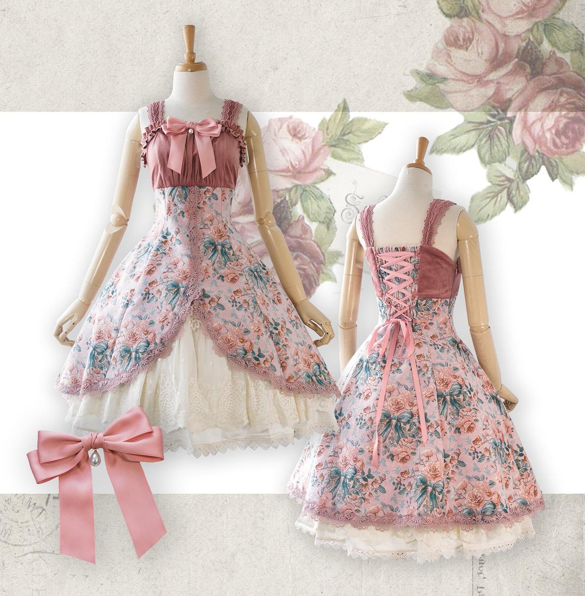 42lolita_'s tweet photo. New🔥Devonshire Garden - Rose Jacquard JSK Dress Mermaid Hem
This classic Lolita JSK with a velvet bodice and romantic rose prints exudes pure elegance! 🌹💫
Purchase link: https://t.co/0BKwl9RP3E
#classiclolitadress #Lolitajsk #VelvetStyle #MermaidHem #ElegantLolita https://t.co/IoObwjniZ2