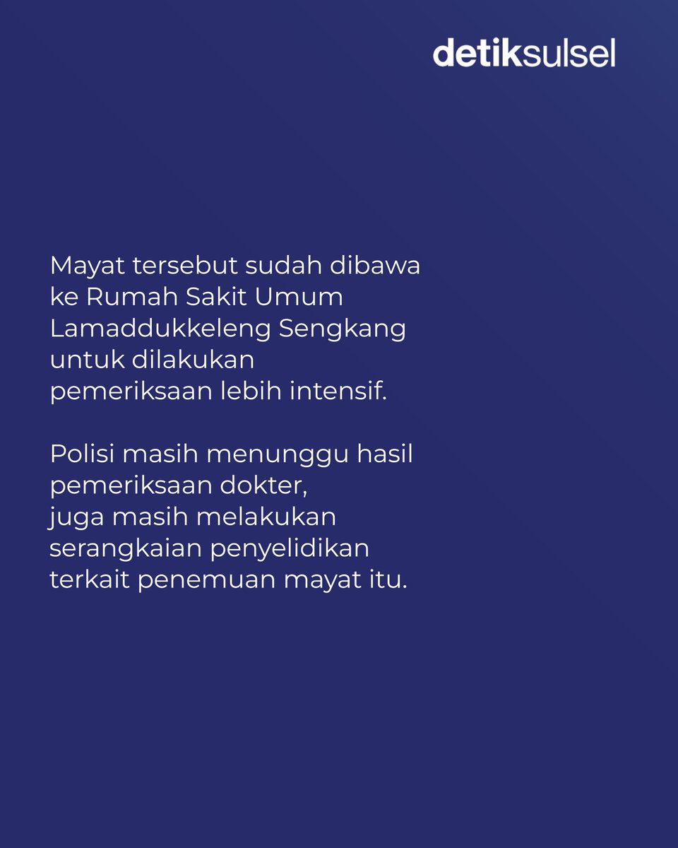 detiksulsel_'s tweet photo. Penemuan mayat tanpa kepala di Danau Tempe, Wajo, menggegerkan warga. Polisi selidiki kondisi mengenaskan tubuh korban yang belum teridentifikasi.
>> https://t.co/i4qGKo6rFx
#penemuanmayat #wajo #danautempe #detikSulsel https://t.co/OQWAY8bSBY