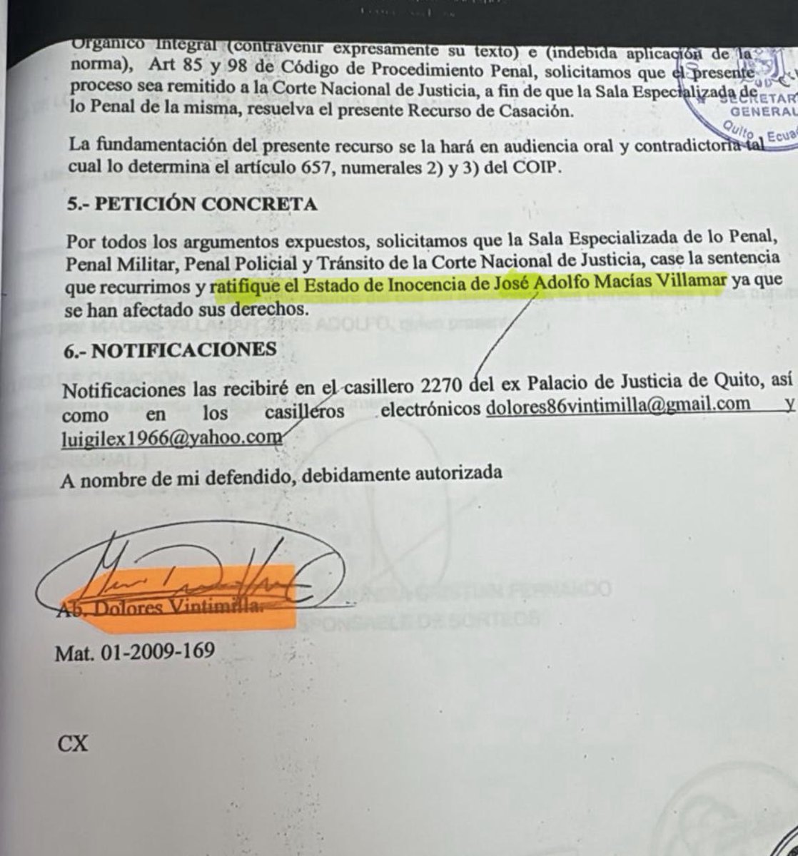 🇪🇨🇪🇨🇪🇨
Si esto es cierto, es INAUDITO:
La abogada Dolores Vinitimilla, esposa de Mario Godoy, presidente del Consejo de la Judicatura, defendiendo a Fito, líder de Los Choneros.
El crimen organizado se ha tomado la Justicia.
¡Cuánto sabrá Godoy para que Noboa lo mantenga ahí!