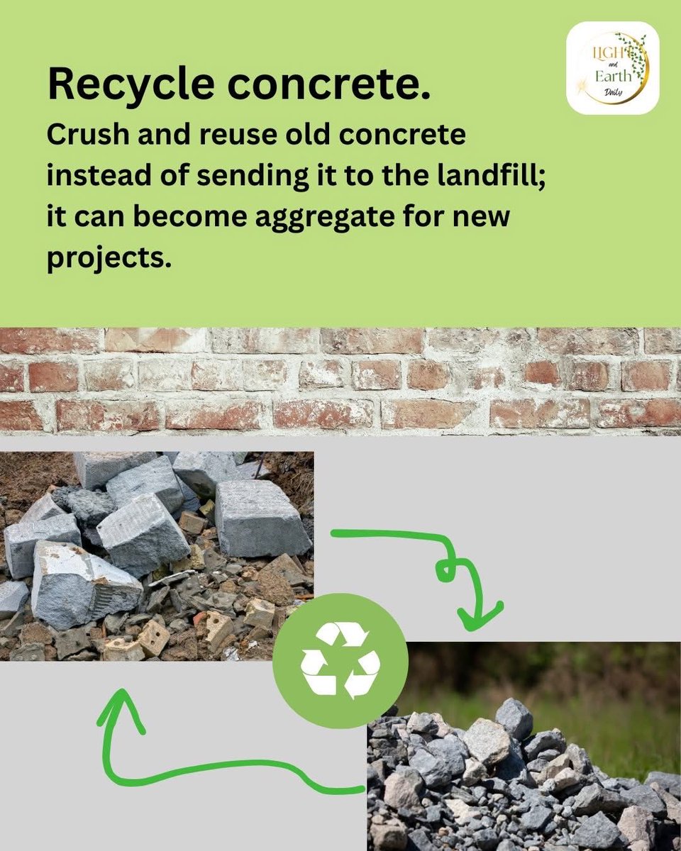 The way we build today shapes the world people will live in tomorrow. Construction doesn’t have to mean mountains of rubble &amp; overflowing landfills.
When builders recycle concrete, reuse pallets &amp; turn rubble into road base, “waste” becomes a resource.

Build strong, yes, 🌍