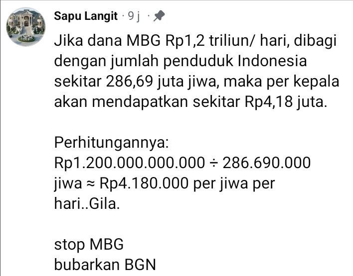 ::
Coba hitung ulang pake kalkulator Karce. 🤭🤭
••