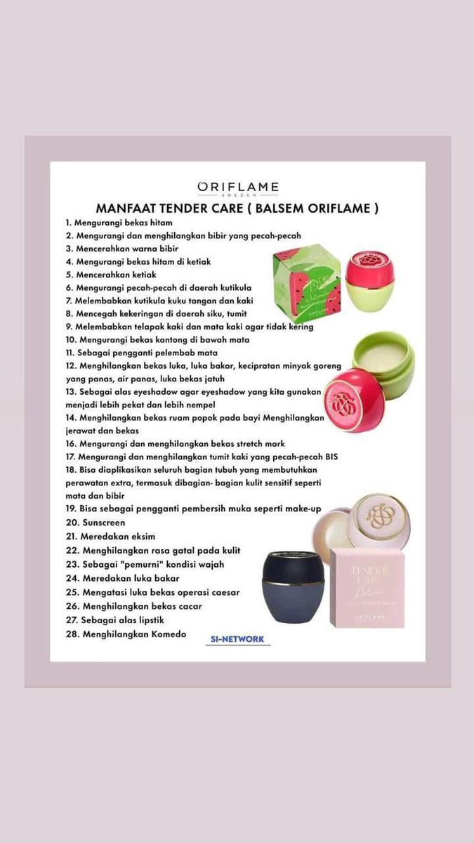 smilesbunny_'s tweet image. Spill Rahasia Kulit Glow Up! ✨

Tender Care Oriflame lagi promo gila cuma 19.900 (Normal 50k)! 😱 Multifungsi buat bibir pecah, bekas luka, sampe kulit kering. Kecil-kecil cabe rawit!

✅ Brand Partner Resmi
📍 Depok (Bisa Shopee)
📩 DM

#oriflame #oriflameindonesia #tendercare