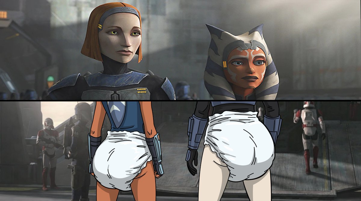 RobobroXT's tweet photo. Make it a trend to edit images of scenes of two or more women (or men) in media who stare into the distance by just adding a shot of their backsides, wearing thick diapers. Just a fun idea I had. Retweet this so other artists see it and might take part in it. #abdlart #DiaperArt https://t.co/ac5lg5ktx3