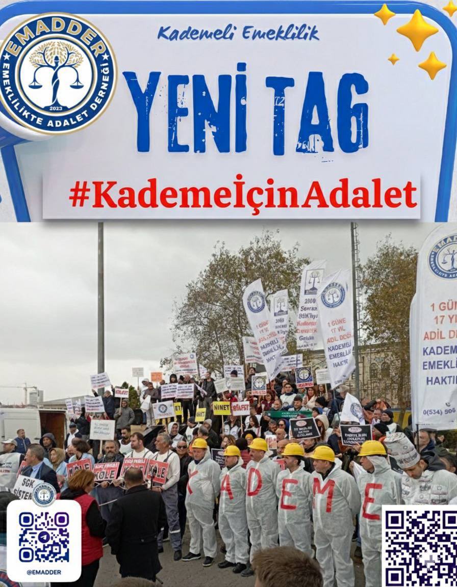 📣📣 TAG DUYURUSU 📣📣
👇👇👇👇👇
#KademeİçinAdalet

Bu haksızlık görmezden gelinmemeli. Kimsenin emeği, takvim yapraklarına kurban edilemez. Artık bu adaletsizliğin sona ermesini istiyoruz.

KADEME HAKTIR ‼️‼️

<a href="/Akparti/">AK Parti</a> <a href="/MHP_Bilgi/">MHP</a> <a href="/iyiparti/">İYİ Parti</a> <a href="/herkesicinCHP/">CHP 🇹🇷</a> <a href="/rprefahpartisi/">Yeniden Refah Partisi</a>
