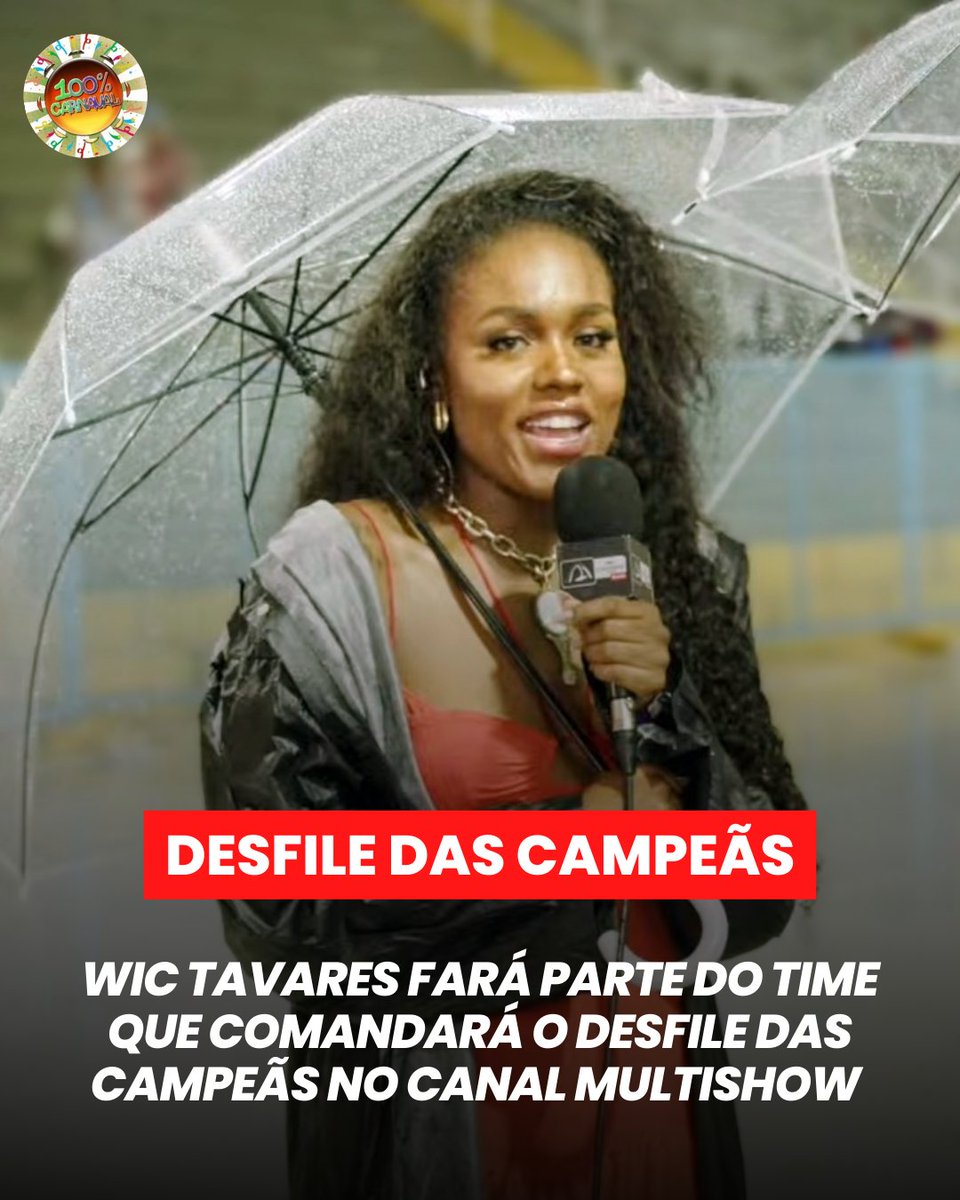 100_carnaval's tweet photo. Apresentadora dos ensaios técnicos do Grupo Especial, no canal da @RioCarnaval no YouTube, @wicoficial_ fará parte da equipe de transmissão do Desfile das Campeãs no Multishow. A notícia foi dada pelo presidente da Liesa, @gabriodavid, durante o encerramento dos ensaios técnicos. https://t.co/koXQrOboGl