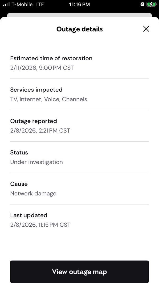 mynameCraig08's tweet photo. @Xfinity This is fucking stupid! I understand some outages but the DAY! Of  “The big game” and it wont be restored till the 11th?! You better have a way to compensate or I will leave! @XfinitySupport https://t.co/DqP9j11BIu