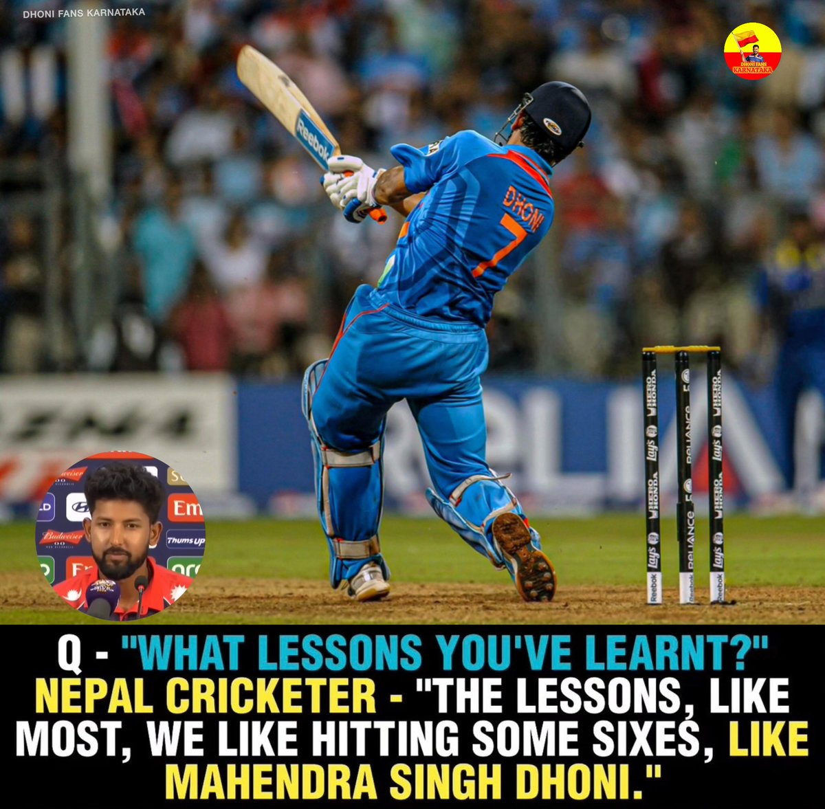 MS Dhoni’s impact on the landscape of the game is unparalleled. ❤️💥

#MSDhoni #T20WorldCup2026
 #NepalCricket