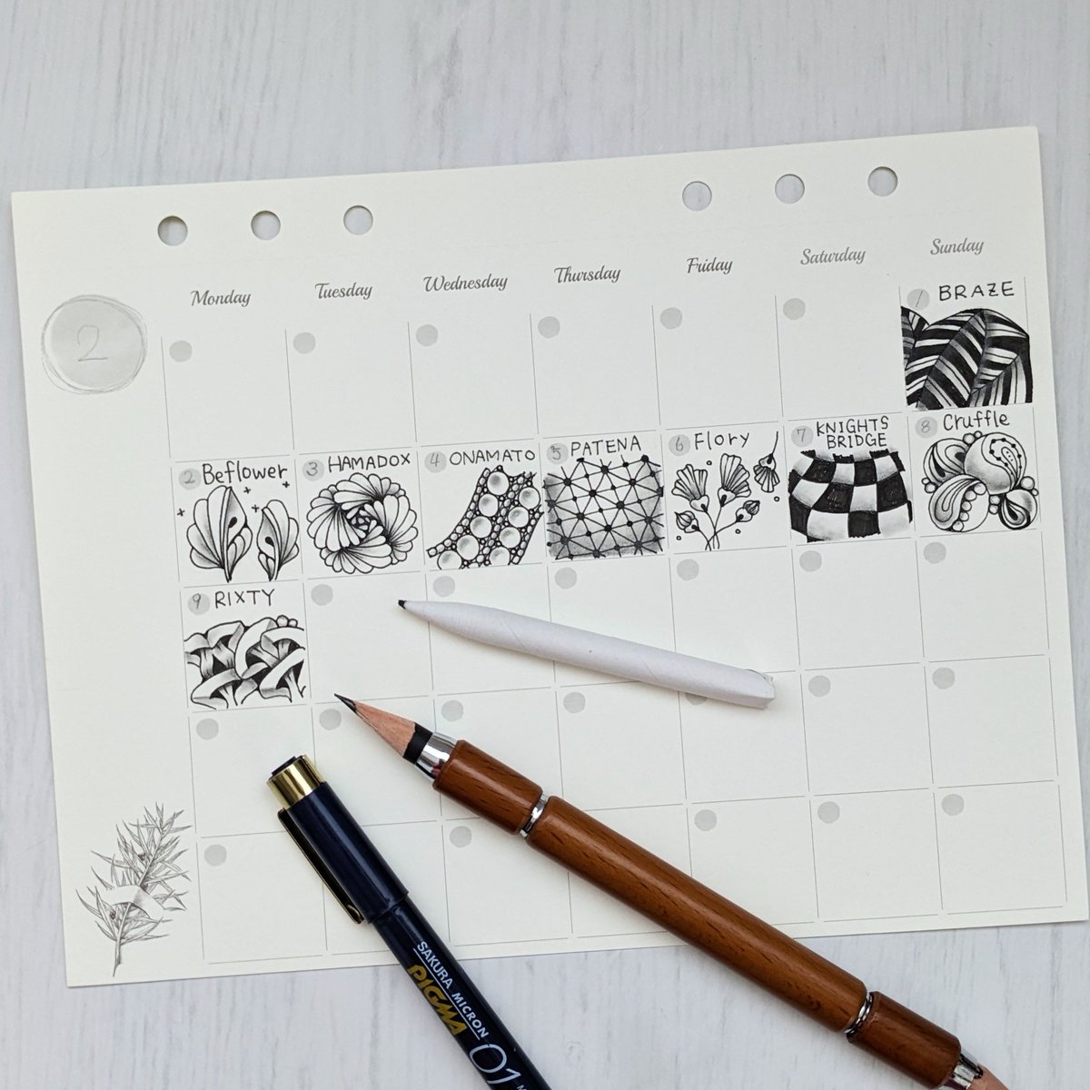 🎪2026 Calendar Challenge🎪 Day 40 RIXTY by zentangleinc