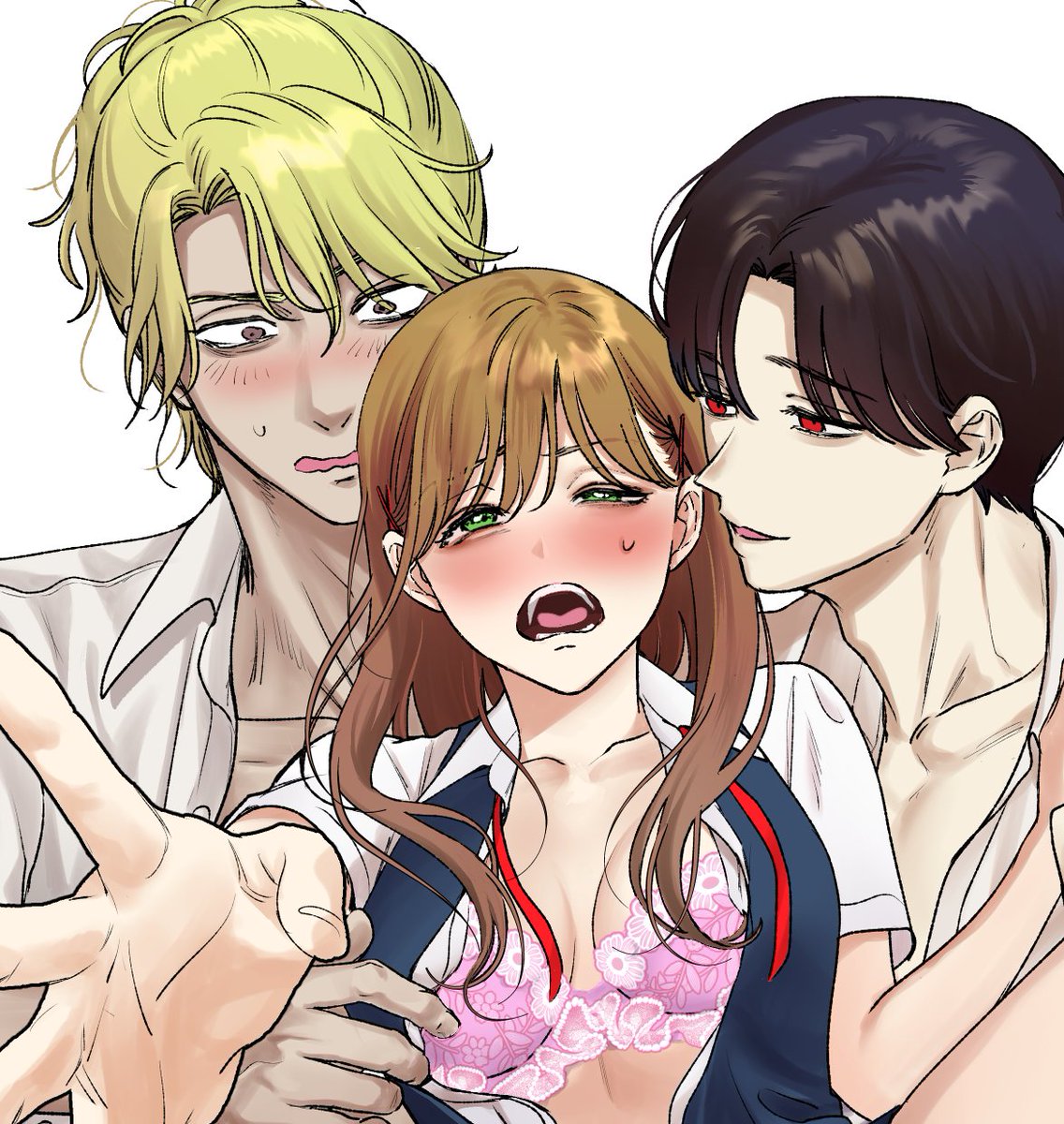 あと男描くの余りにも適当すぎたわね…もうちょっと解像度あげていくぞ!リアルタイムショーお楽しみ下さい!(やけくそ💕) 