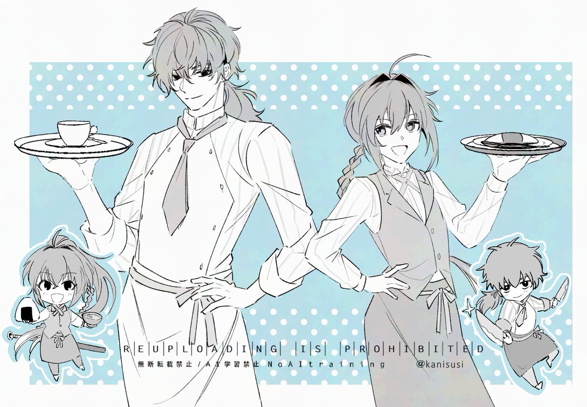 これは架空のコラボカフェの絵