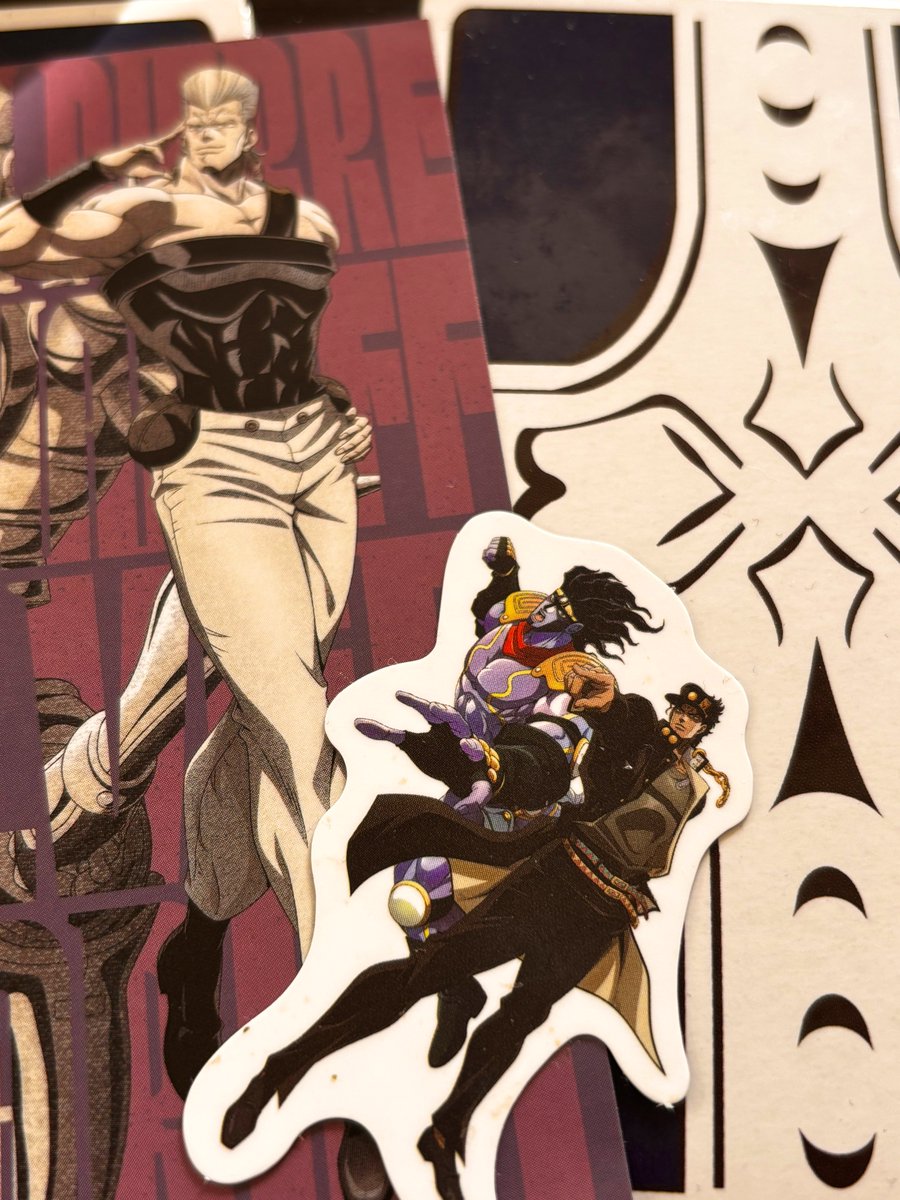 コラボしていると聞いたのでスシローに行ってみたら色々当たったよー承太郎が当たった DIO様は当たらんかったな……