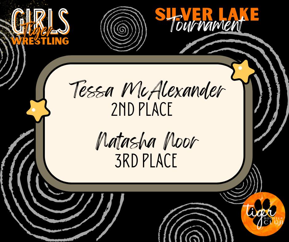 Congratulations to Tessa and Natasha on a great job this past weekend at the Silver Lake Tournament.