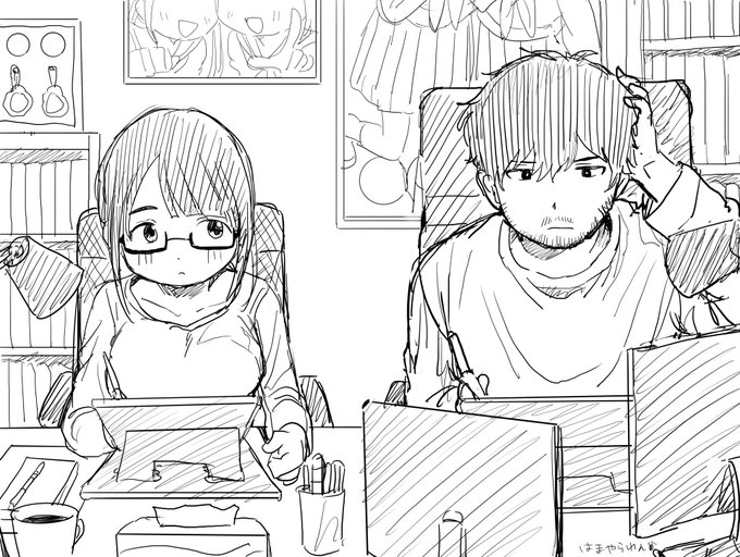 漫画家とアシスタント(同居)かも… 