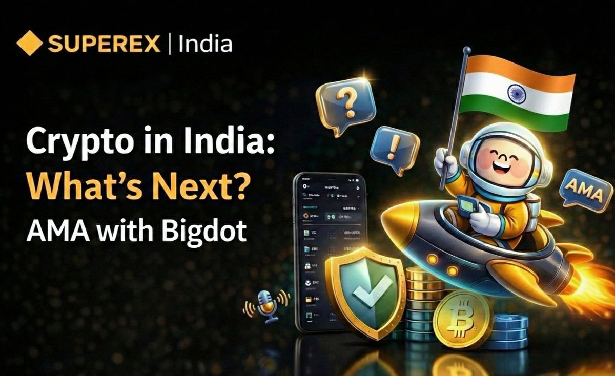 Crypto in India—what’s next? 🇮🇳💰 Join SuperEX AMA with <a href="/BigDott50/">Shahnawaz⚡</a> this Monday, 7 PM IST. Win $80 rewards, live quiz on Telegram. Don’t miss 🚀

<a href="/SuperExIndia/">SuperExIN</a> <a href="/SuperExet/">SuperEx</a> <a href="/SuperEx_VietNam/">SuperEx Vietnam 🇻🇳</a>