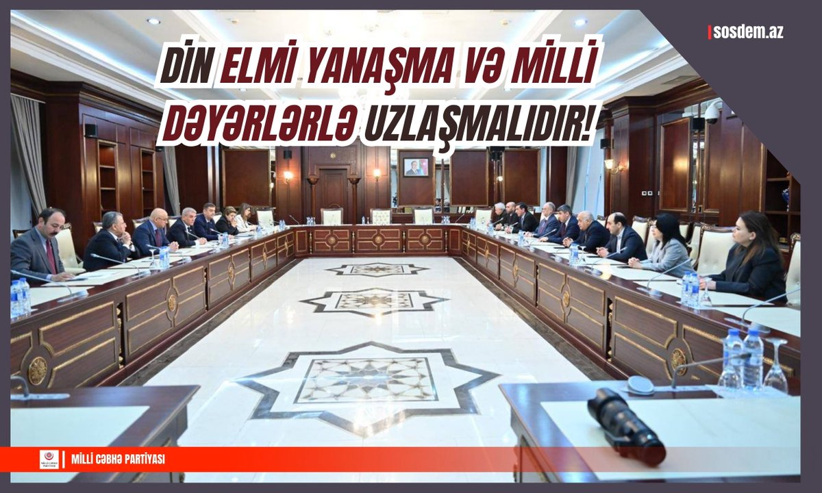 Din elmi yanaşma və milli dəyərlərlə uzlaşmalıdır - Dinşünas

sosdem.az/?p=10044

#millicebhepartiyasi