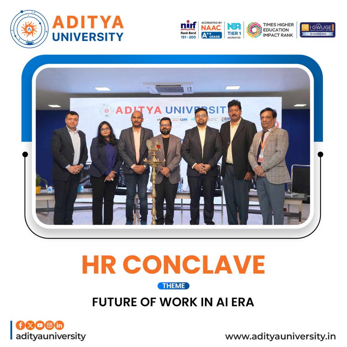 srmedapati's tweet image. It was a privilege to witness the HR Conclave 2026 at Aditya University, centered on the timely and transformative theme “Future of Work in the AI Era.”
#AdityaUniversity #HRConclave2026 #FutureOfWork #AIandLeadership #IndustryAcademia #TalentTransformation #HigherEducation