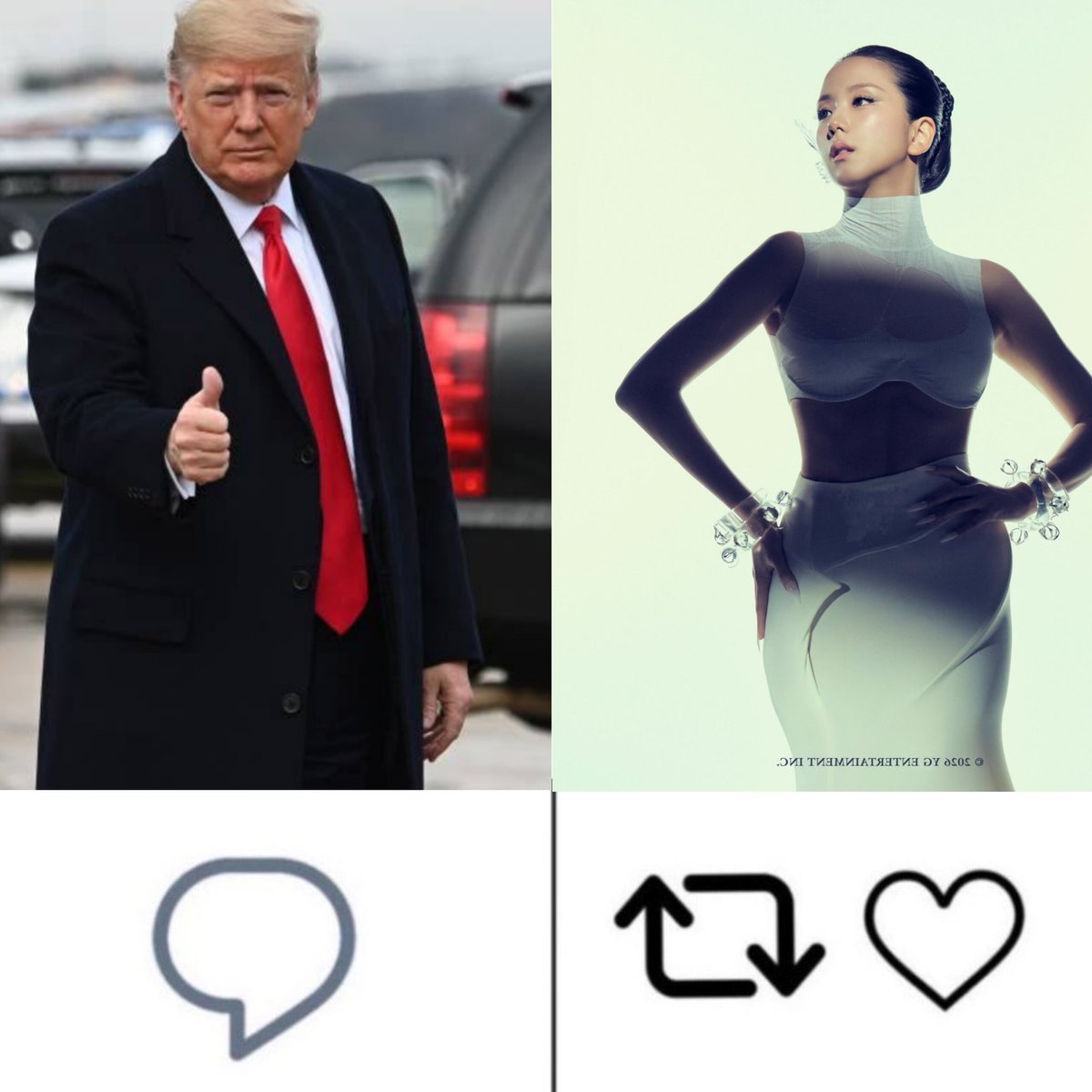 JmoonnJ's tweet image. whose side are you on?

Comment for Trump             like/rt for Jisoo