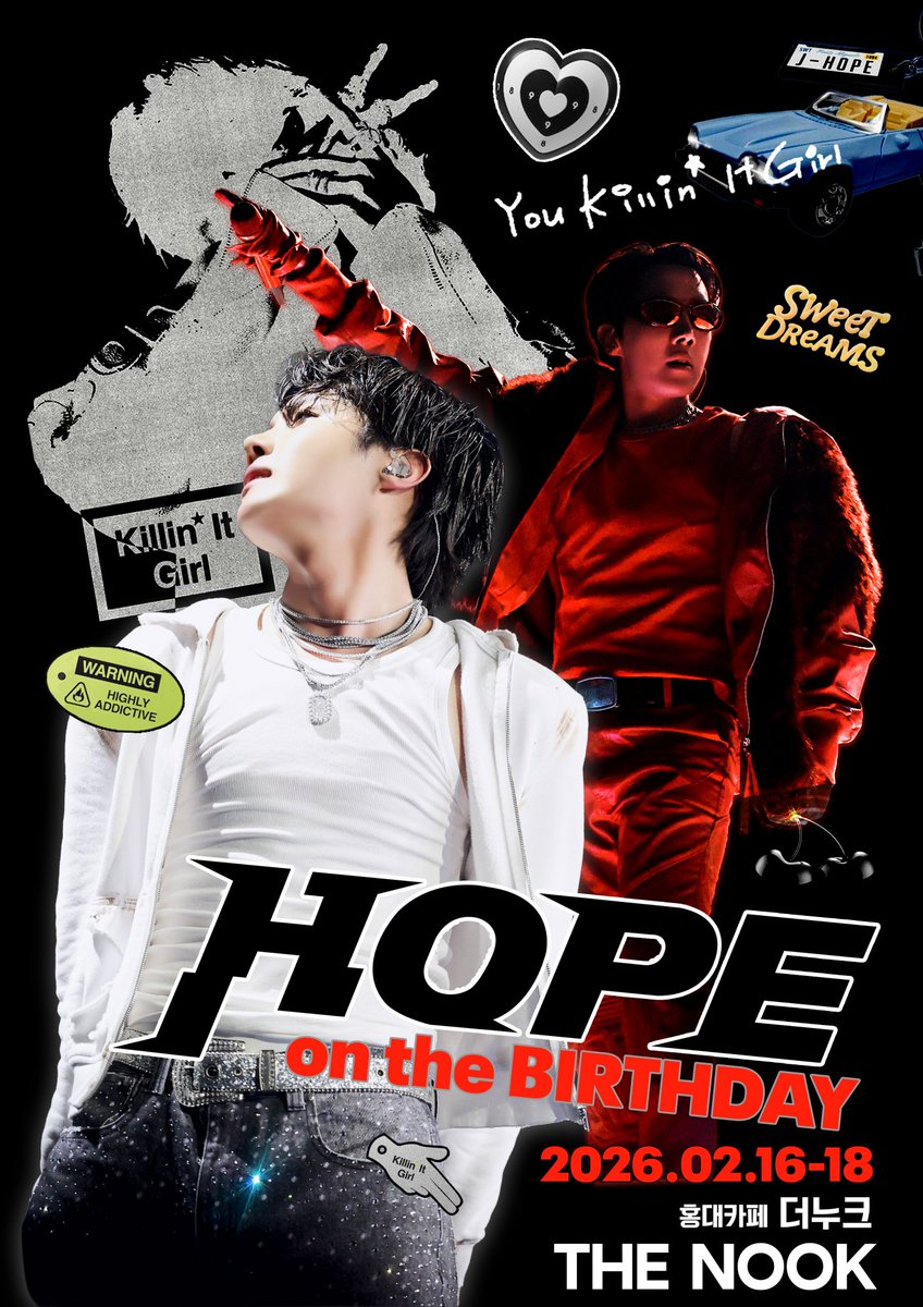 awake0914's tweet photo. 20260218 Happy JHOPE Day 

J HOPE on his Birthday

2026.02.16(월) - 18(수)
AM 11:00 - PM 7:00

홍대카페 더누크 (Cafe The NOOK)
많이들 가셔야 할텐데🙏🙏🙏
#BTS #JHOPE  #정호석 #제이홉 #제이홉생일카페 https://t.co/wfGuausAyx