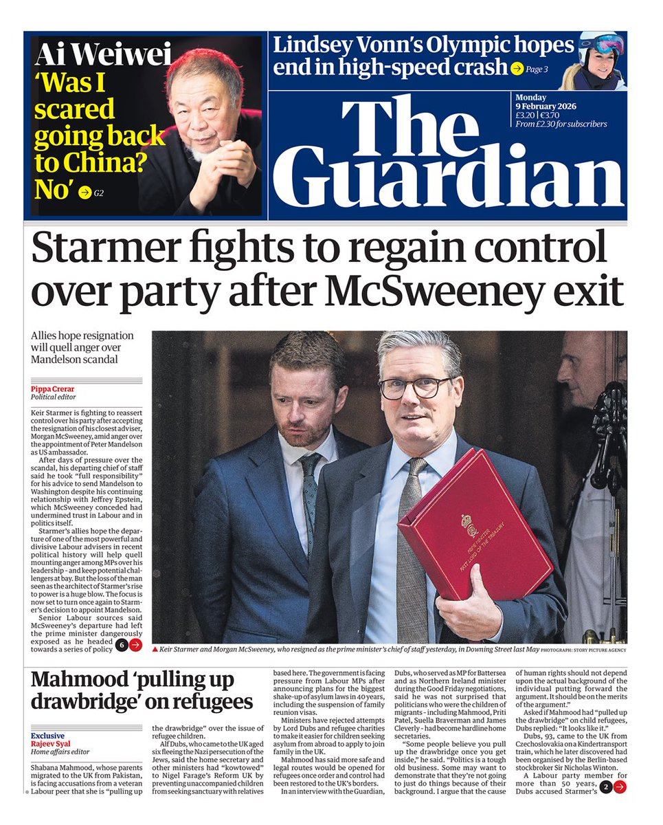 ThomasKrych's tweet photo. Shot months ago. Front-page today. 
London, 23rd May 2025
PM Keir Starmer is seen leaving 10 Downing Street with his chief of staff, Morgan McSweeney. https://t.co/USynVLIdMC