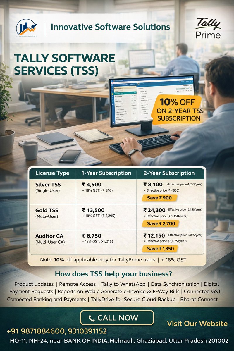 Tss Computer Program 🚀 Upgrade Your Business with Tally Software Services (TSS) Get ...