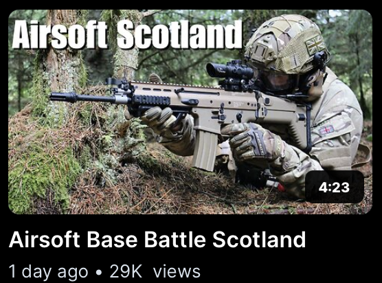 I shared a new video this weekend, but only on #Rumble where #airsoft  videos are welcome unlike YouTube rumble.com/c/scoutthedogg…