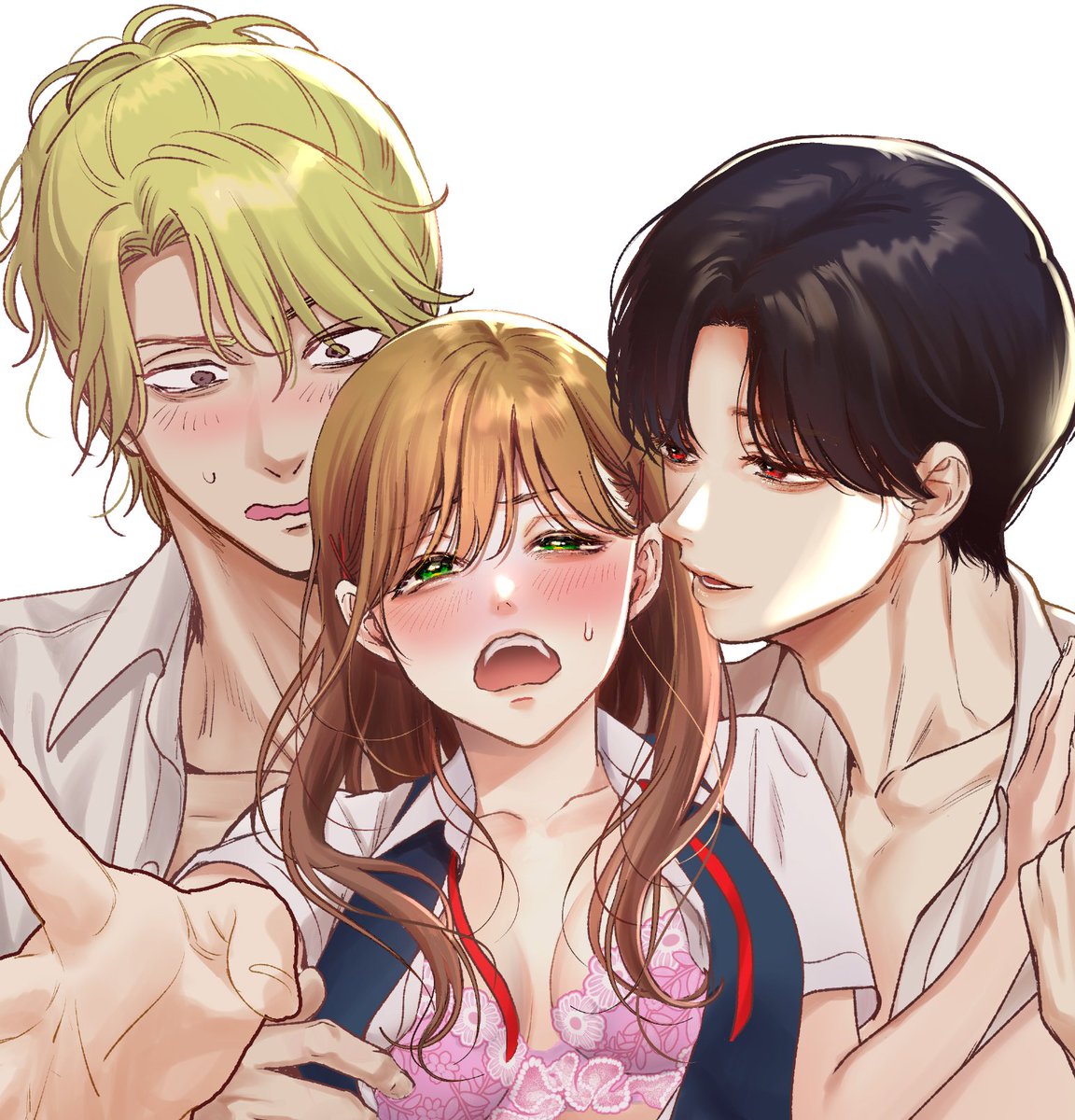 線画の色変えるだけでちょっと若返った!あとリムライト!もうつかれた!!!!カラーって本当に難しい……… 