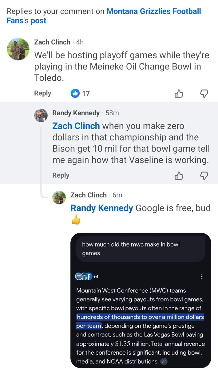 My first interaction with an NDSU fan. Seem like a fun bunch 👍