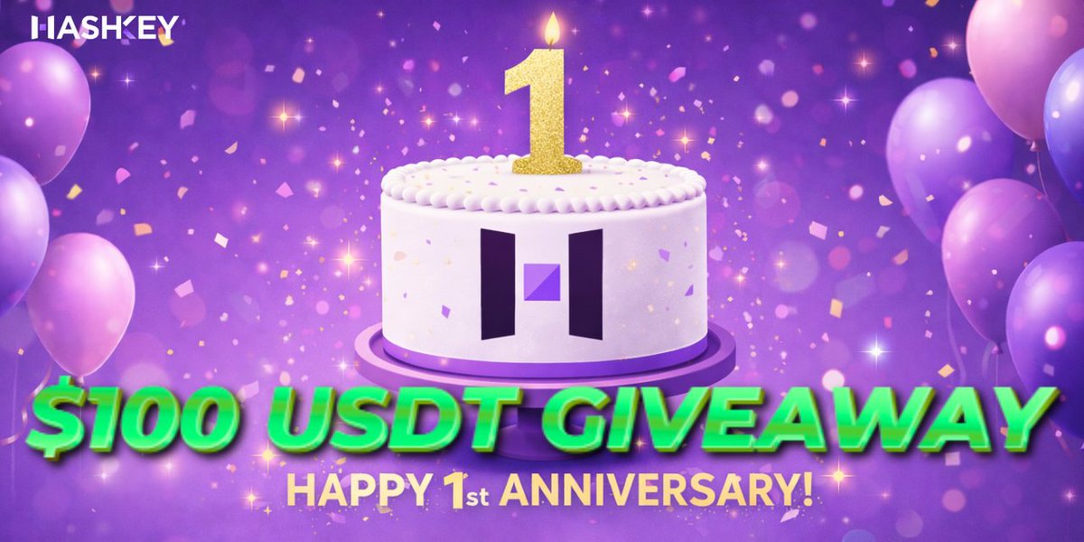 🎁MỪNG KỶ NIỆM 1 NĂM HASHKEY VIỆT NAM 

Gửi lời chúc mừng – Cơ hội nhận 100 $USDT cực dễ! 
Thời gian: Bây giờ – 14/02/2026 
 Cách tham gia: 
1. Like  + Retweet  bài viết này 
2. Tag 2 người bạn 
3. Gửi tin nhắn “Happy birthday HashKey Việt Nam ” tại