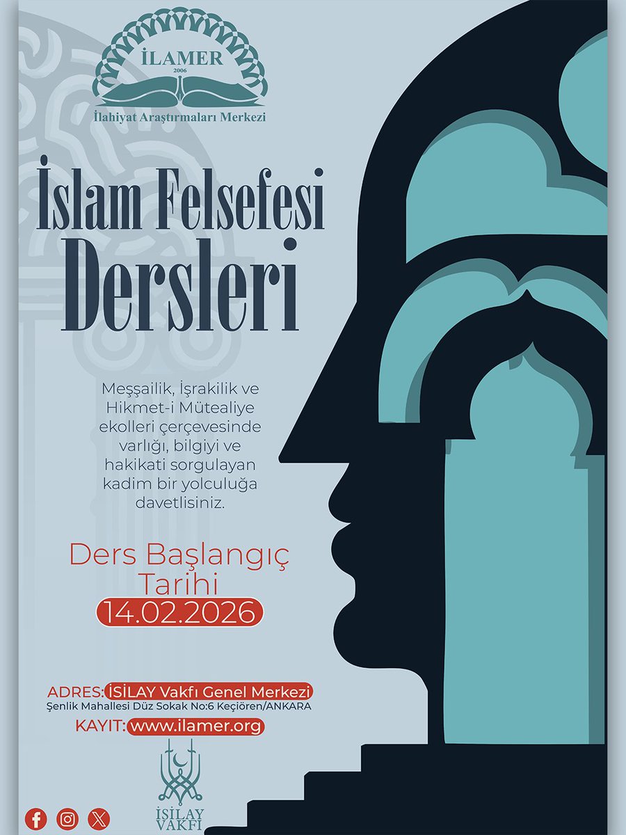 ilamer_isilay's tweet photo. İLAMER Akademik Destek Programı 2025-2026 bahar dönemi başvuruları başladı!

İslam Felsefesi derslerine yönelik bilgi ve başvuru için:

https://t.co/TyH9w2peoi https://t.co/rtPxmvQiZe