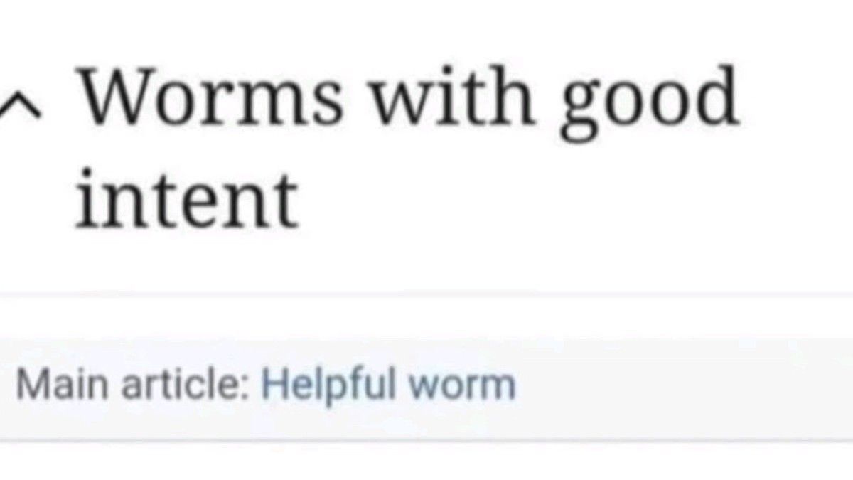 equine__dentist's tweet image. helpful worm