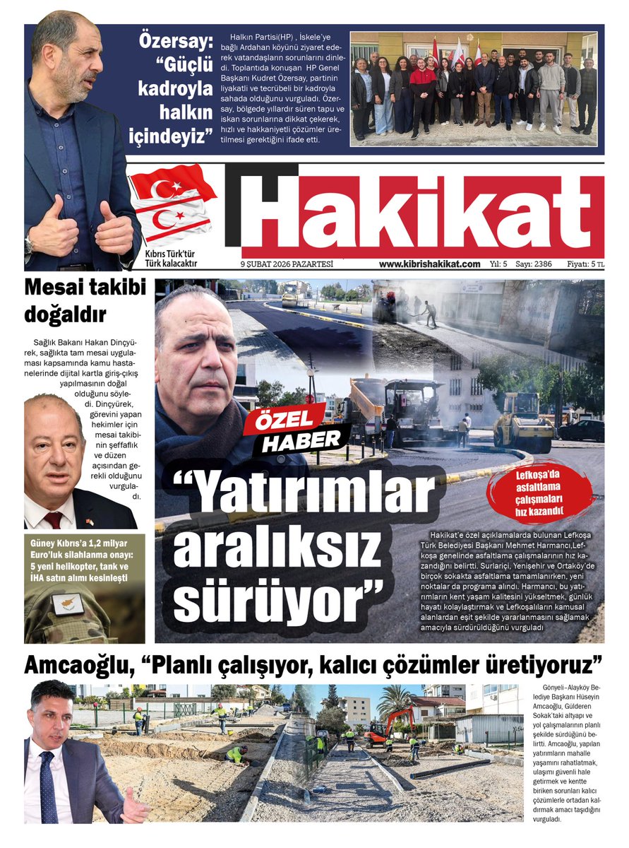 09 Şubat 2025 Pazartesi. HAKİKAT’TE bugün… ⁦<a href="/mharmanci/">Mehmet Harmanci</a>⁩ #MehmetHarmancı #Hakikat