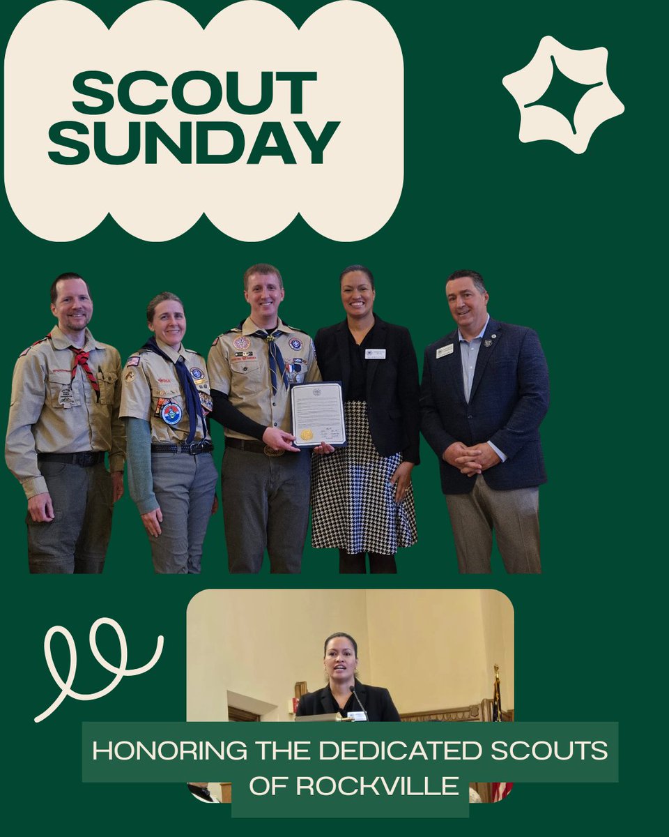 Monique4RKV's tweet image. This weekend we celebrated Scout Sunday with Troops 928, 492, and 447. Scouts have contributed to Rockville through community service and projects across the City.
These troops learn that success is not measured only by badges earned, but by character formed. #ScoutSunday