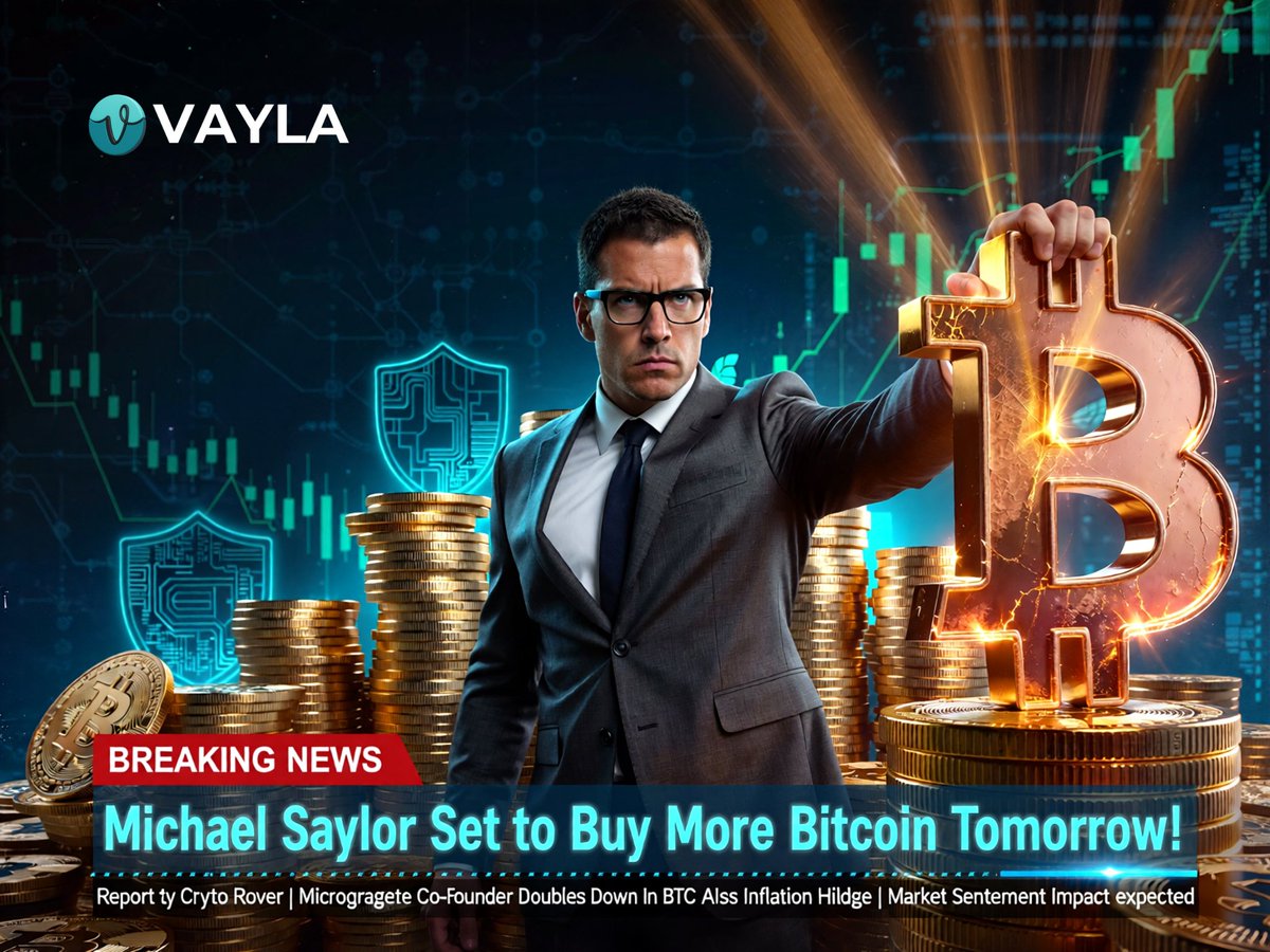 🚨 Breaking

Michael Saylor is reportedly set to buy more Bitcoin tomorrow, according to Crypto Rover.

As MicroStrategy’s co-founder and one of Bitcoin’s most vocal supporters, Saylor continues to double down on BTC as a long-term inflation hedge. His moves often have a