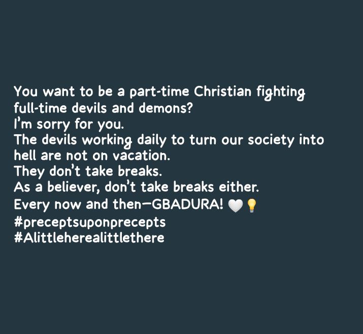 EbifaghaAbraham's tweet photo. Put on the whole Armour of God and stand firm. Backing it up with prayers of Thanksgiving.
#Christian #armor #ChristIsKing https://t.co/kRes9TTI7b
