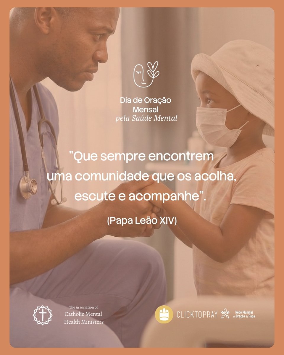 clicktopray_pt's tweet image. ✳️Este mês, a intenção de oração do Papa é pelas #crianças com #DoençasIncuráveis.

👉clicktopray.org/campaigns/344 
#ClickToPray #SaúdeMental
