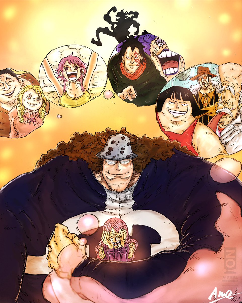 くまの誕生日に新しいイラストは描けませんでしたが、過去絵を誕生日仕様にしました。ワンピースの物語で1番聖人だったくまさんおめでとう！😭
#ONEPIECE #fanart #バーソロミュー・くま誕生祭2026